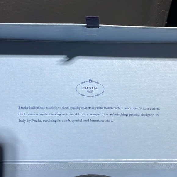 Prada Metallic Cap-Toe Ballerina Flats - Picture 2 of 9